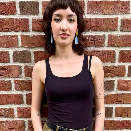 Opalit-Tropfen Ohrring