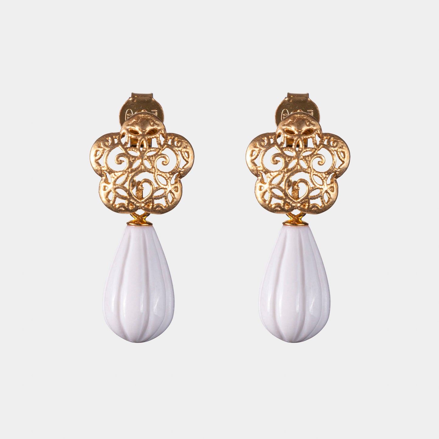 Weißer Kascholong Tropfen graviert