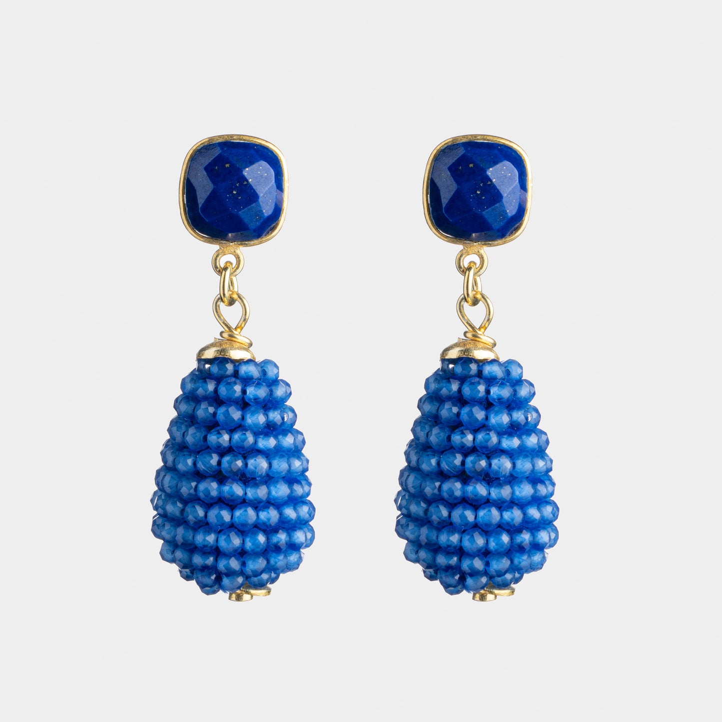 Blau-Achat Beeren-Tropfen