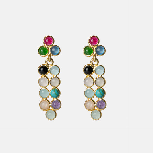 Multicolor Steine Ohrringe
