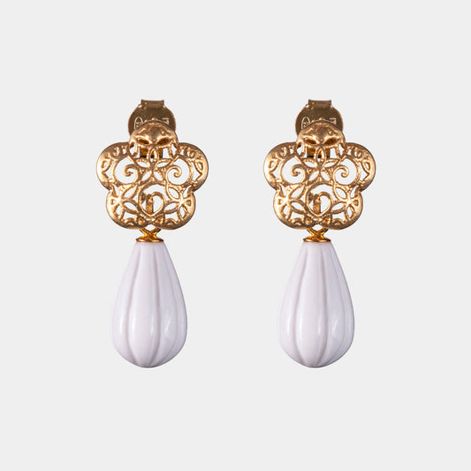 Weißer Kascholong Tropfen graviert